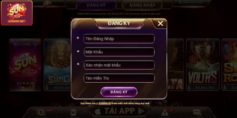 Điền thông tin để mở tài khoản